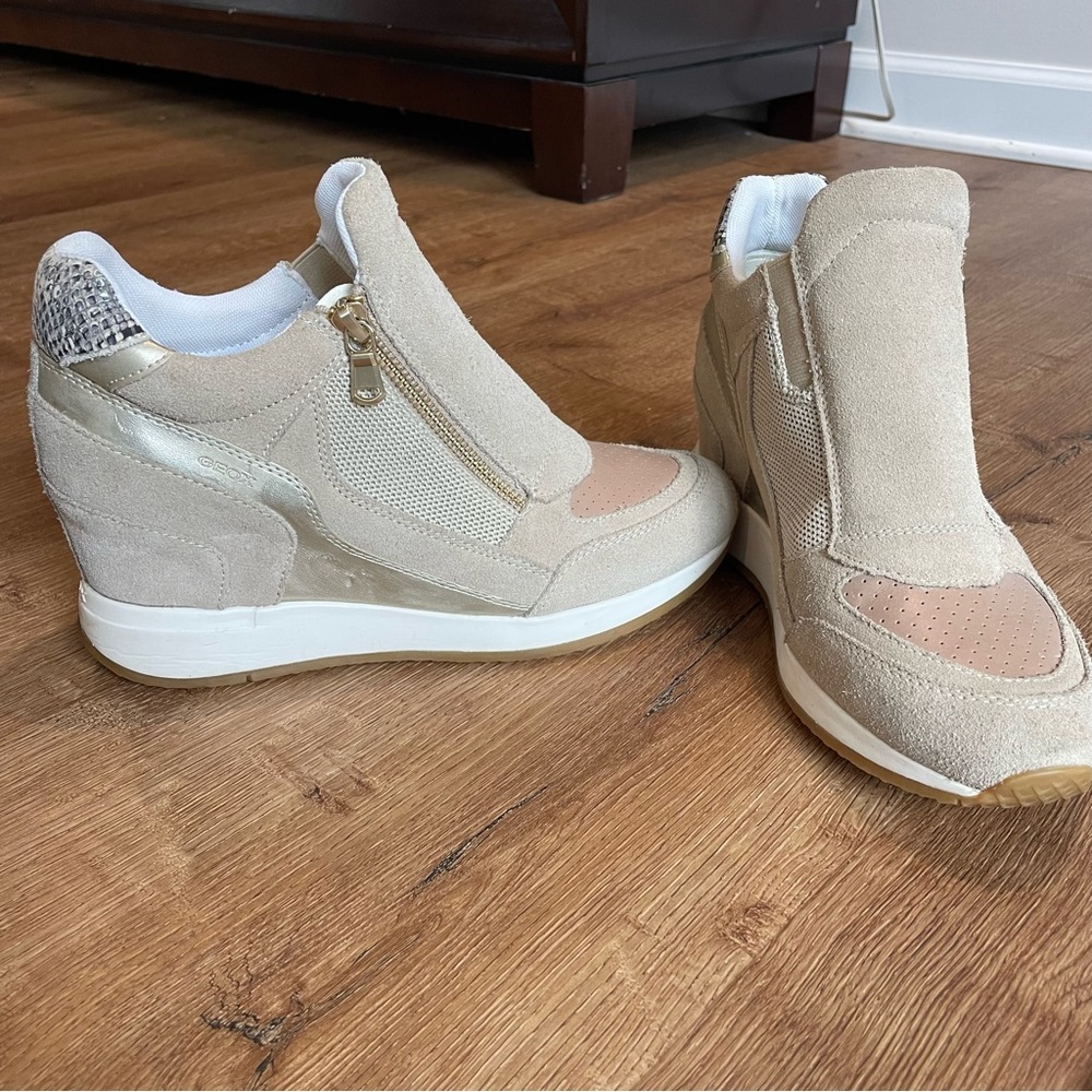 Geoc suede Wedge bootie Shoes with Hidden Heel